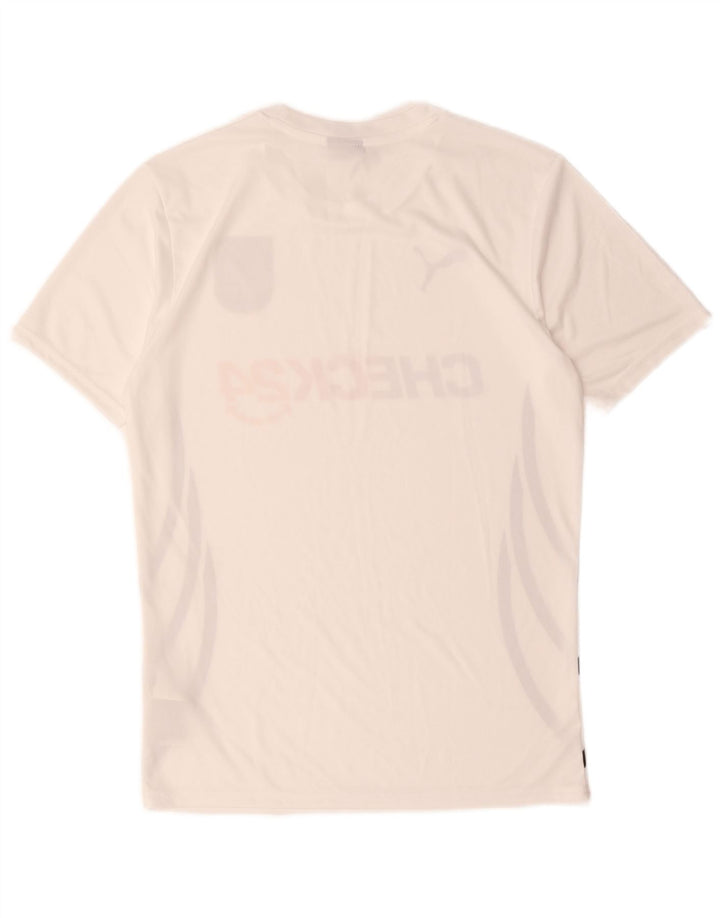 Tricou grafic Puma Deutshland pentru bărbați Top mic poliester alb