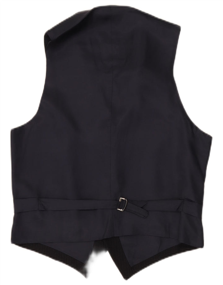 Vestă vintage pentru bărbați IT 50 Medium bleumarin cu dungi