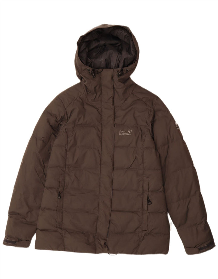 Jack Wolfskin Jachetă căptușită cu glugă pentru femei UK 12/14 Maro mediu Poliamidă