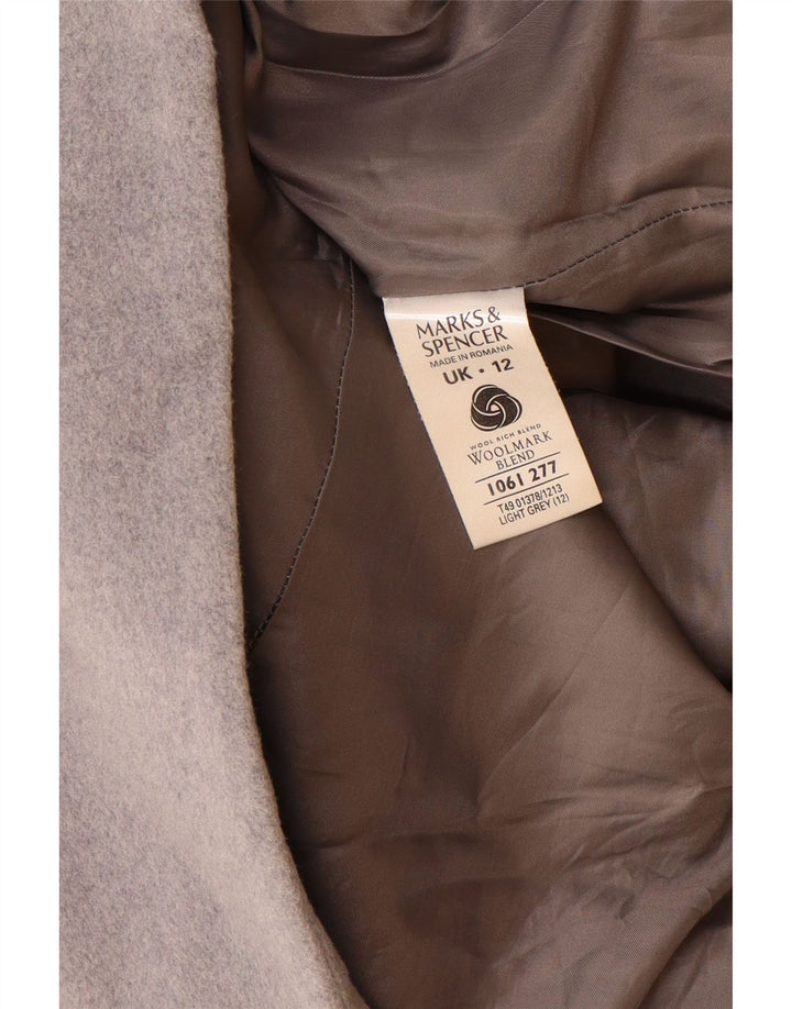 Palton pentru femei Marks & Spencer UK 12 Medium Gri Lână nouă
