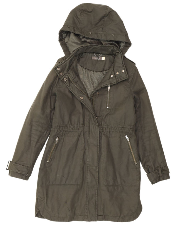 MINT VELVET Jachetă parka cu glugă pentru femei UK 10 Small Khaki