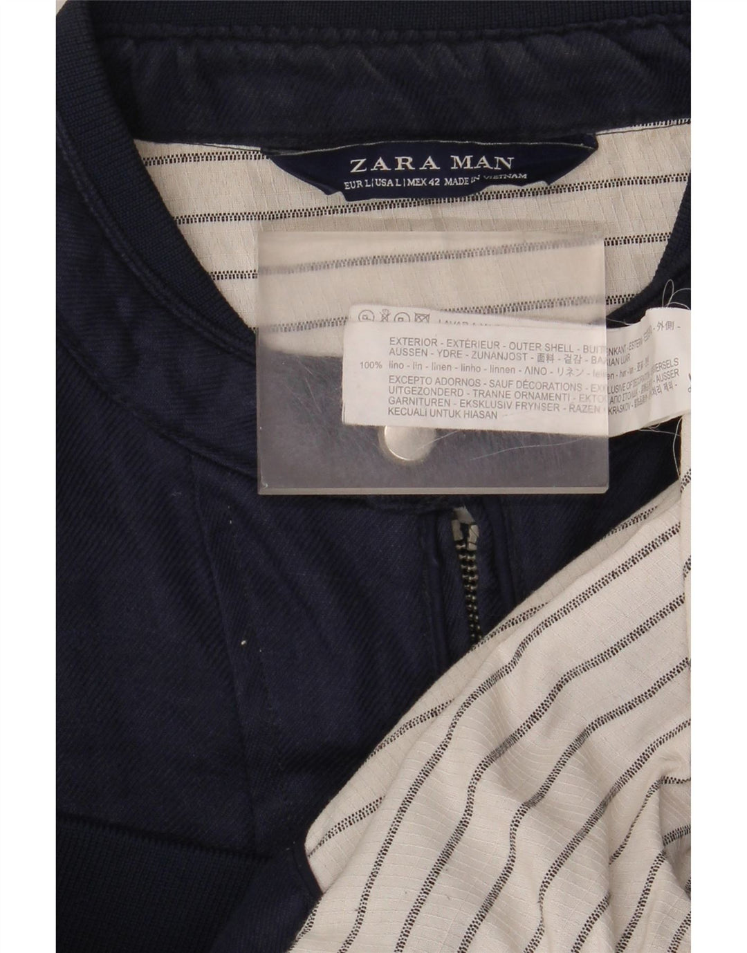 Bomber pentru bărbați Zara UK 40, mare, albastru marin, in