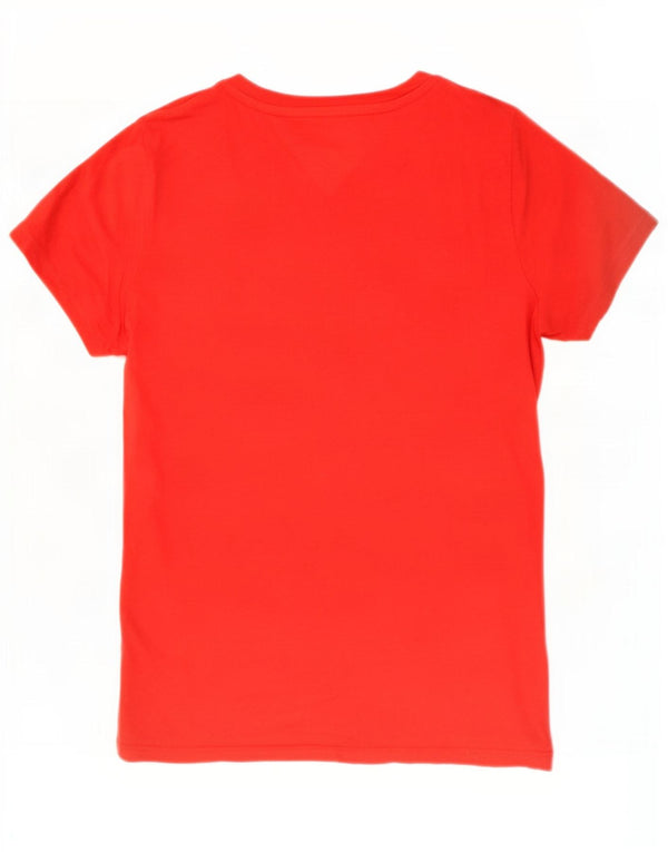 Tricou grafic Tommy Hilfiger pentru femei Top UK 12 Medium Red Bumbac