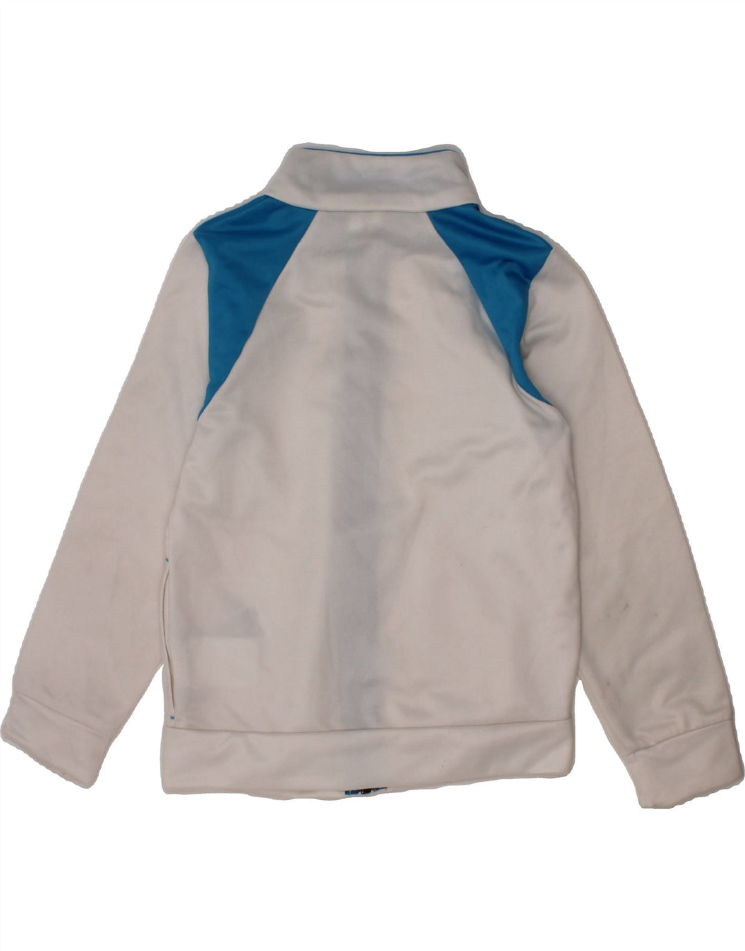DECATHLON Boys Tracksuit Top Jacket 5-6 Years White Colourblock Polyester Vintage Decathlon and Second-Hand Decathlon from Messina Hembry 