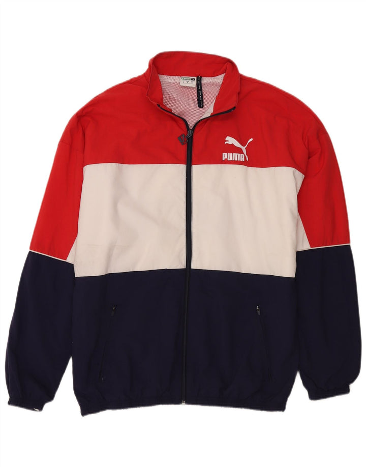 Jachetă de top pentru trening grafic PUMA pentru bărbați, mediu multicolor, color block