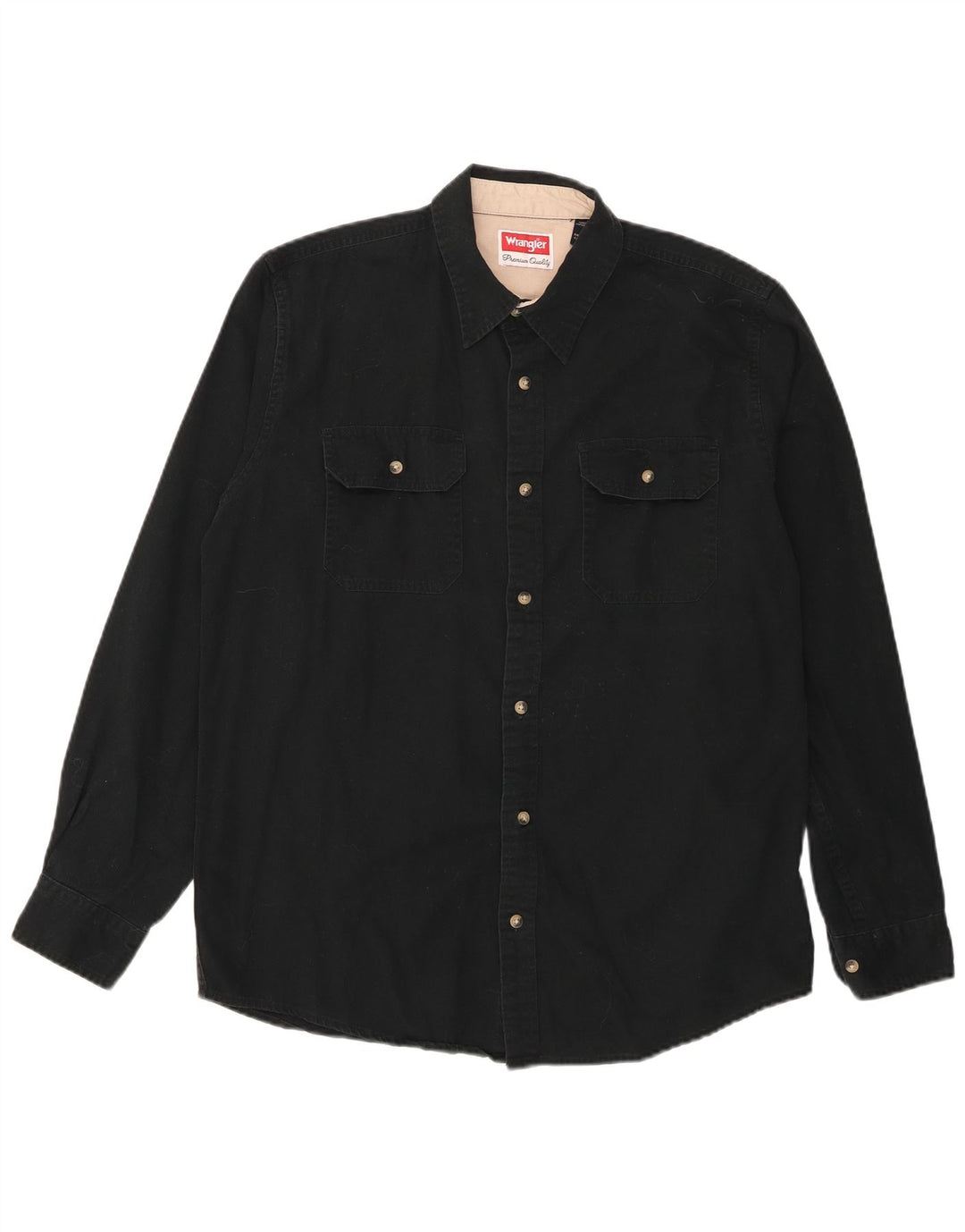 Cămașă pentru bărbați Wrangler, bumbac mediu negru