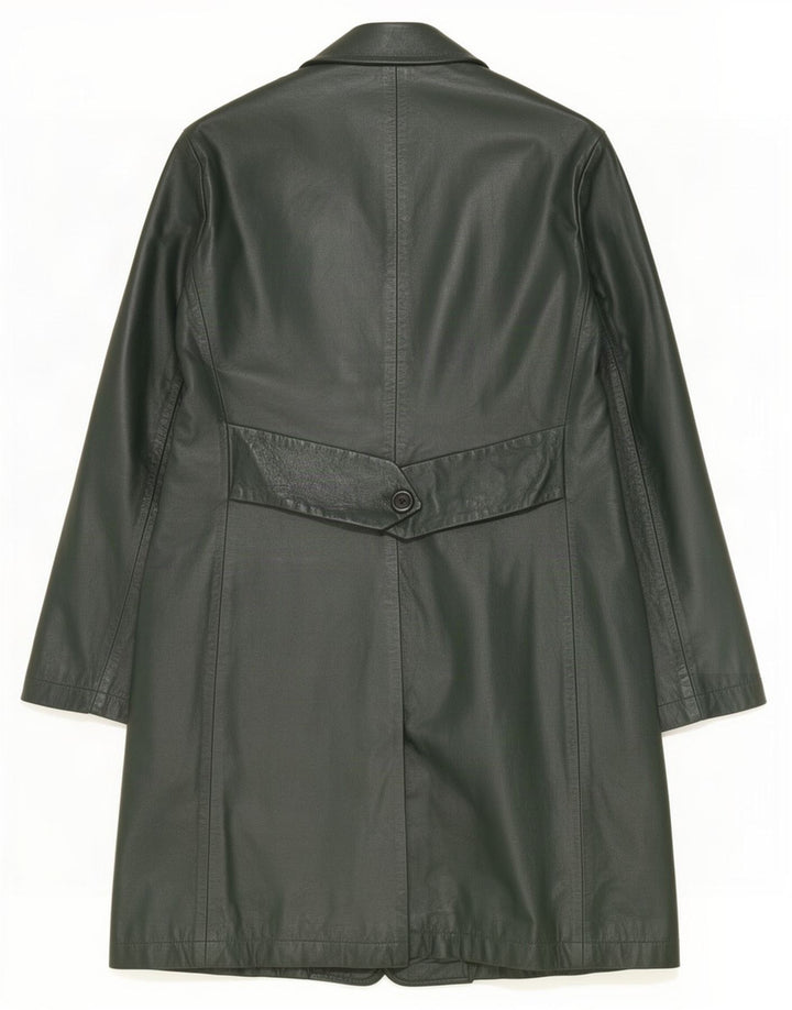 Palton din piele vintage pentru femei IT 42 verde mediu