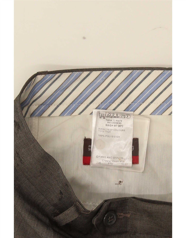 Marks & Spencer Pantaloni drepți pentru bărbați L34 L29 Poliester gri