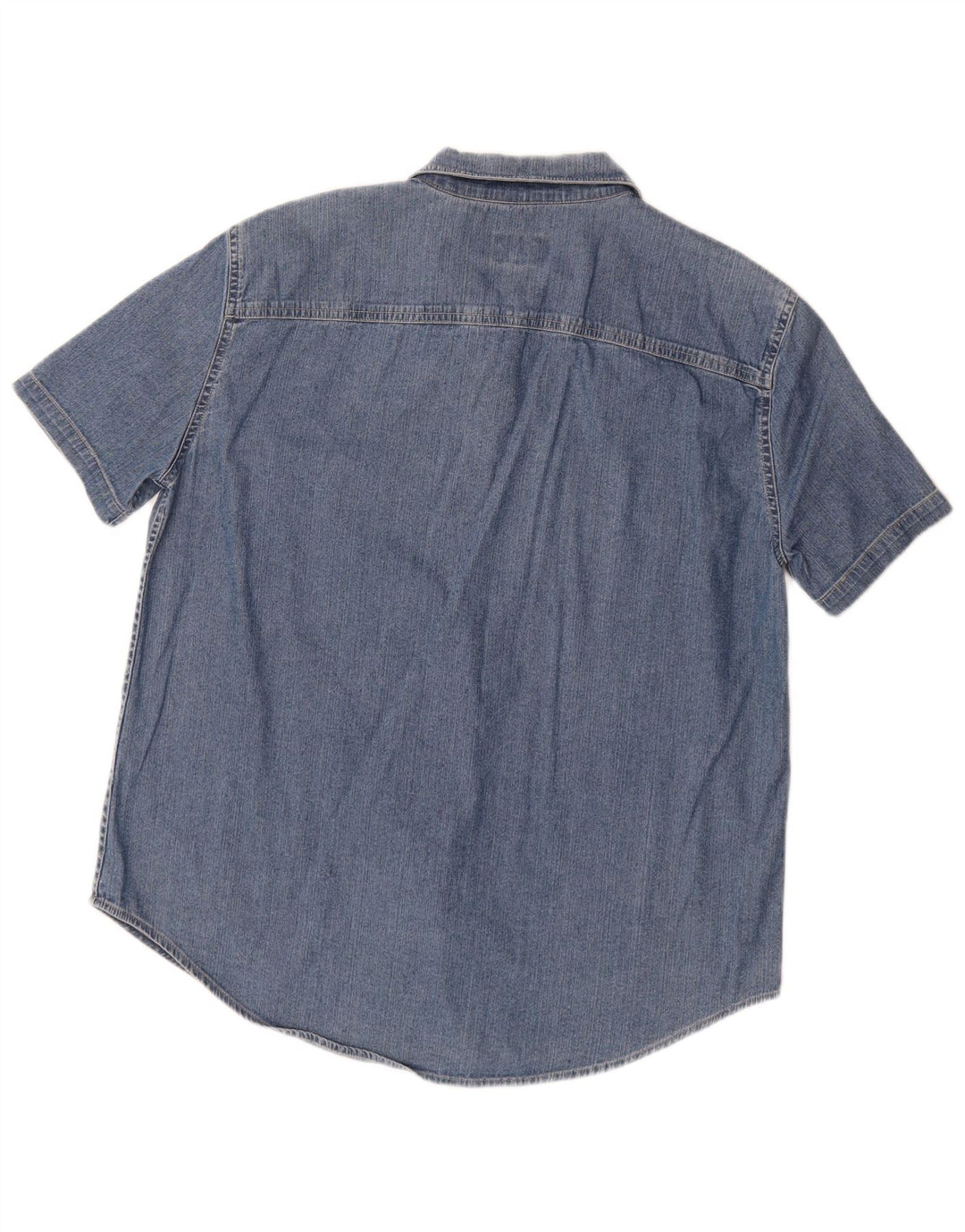 CALVIN KLEIN JEANS cămașă de denim cu mânecă scurtă pentru femei UK 18 XL bumbac albastru