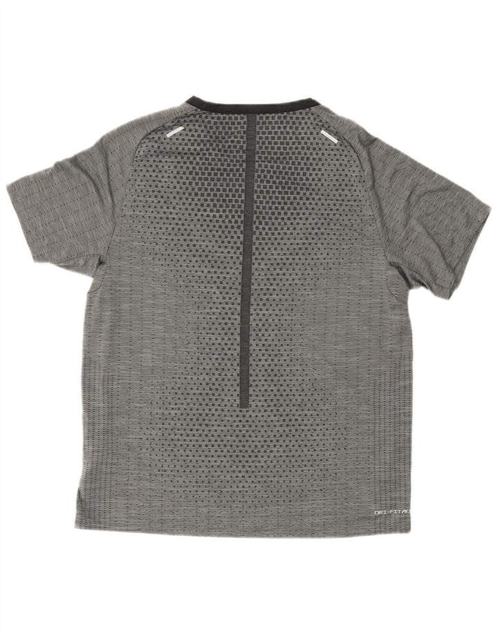 Tricou Nike Dri Fit pentru bărbați Top Mediu Gri Poliester Geometric