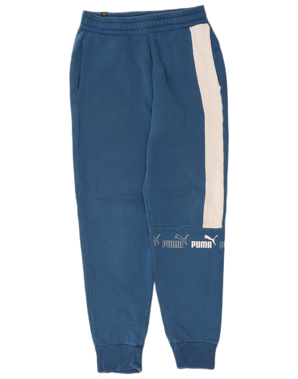 Pantaloni de trening grafic Puma pentru femei Joggeri UK 8 Small Blue Colorblock