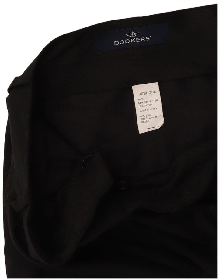 Pantaloni chino pentru bărbați DOCKERS L36 L30 poliester negru