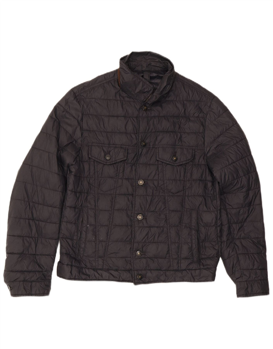 Jachetă căptușită pentru bărbați MASSIMO DUTTI UK 40 Poliester negru mare
