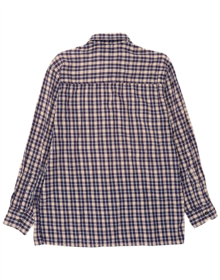 Cămașă de flanel pentru bărbați FOLLIE Mărimea 41/42, cu carouri mari, albastre