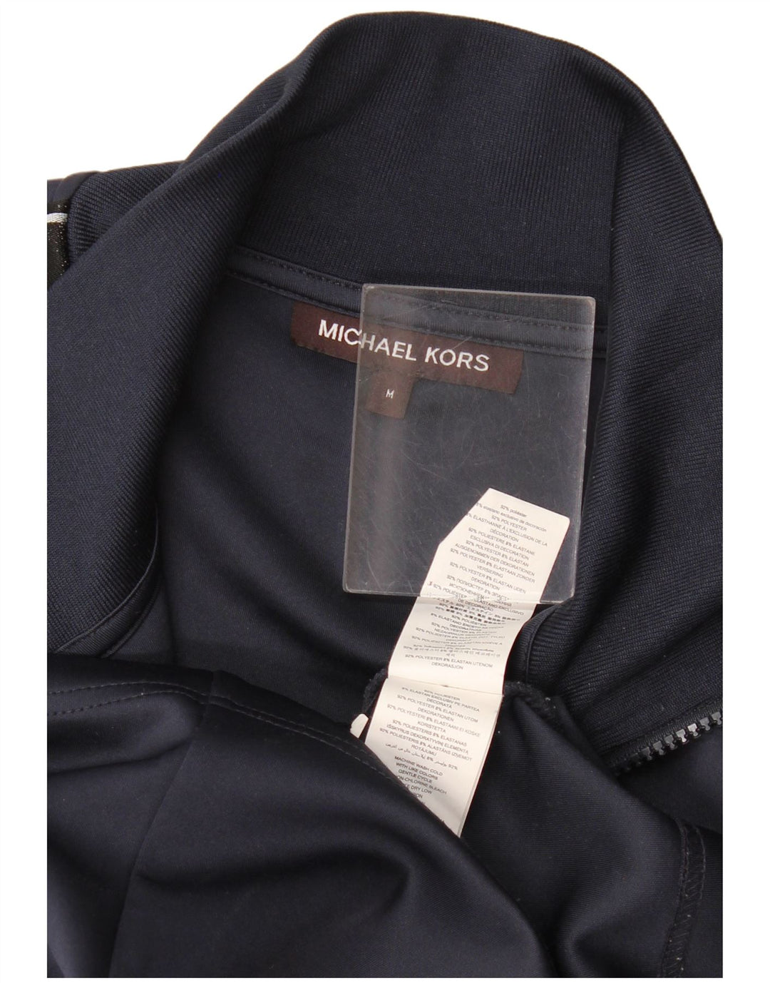 Jachetă de top pentru trening grafic Michael Kors pentru bărbați, poliester mediu albastru bleumarin