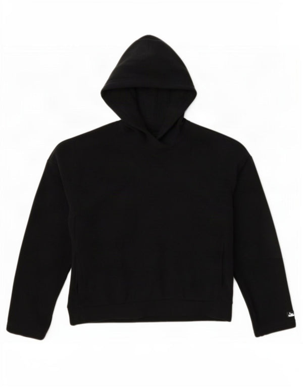 Pulover supradimensionat fleece cu glugă Nike pentru femei UK 10 Poliester negru mic