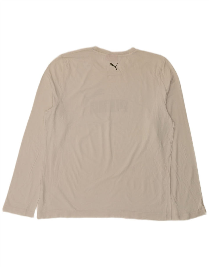 Tricou cu mânecă lungă Puma pentru bărbați, XL, alb