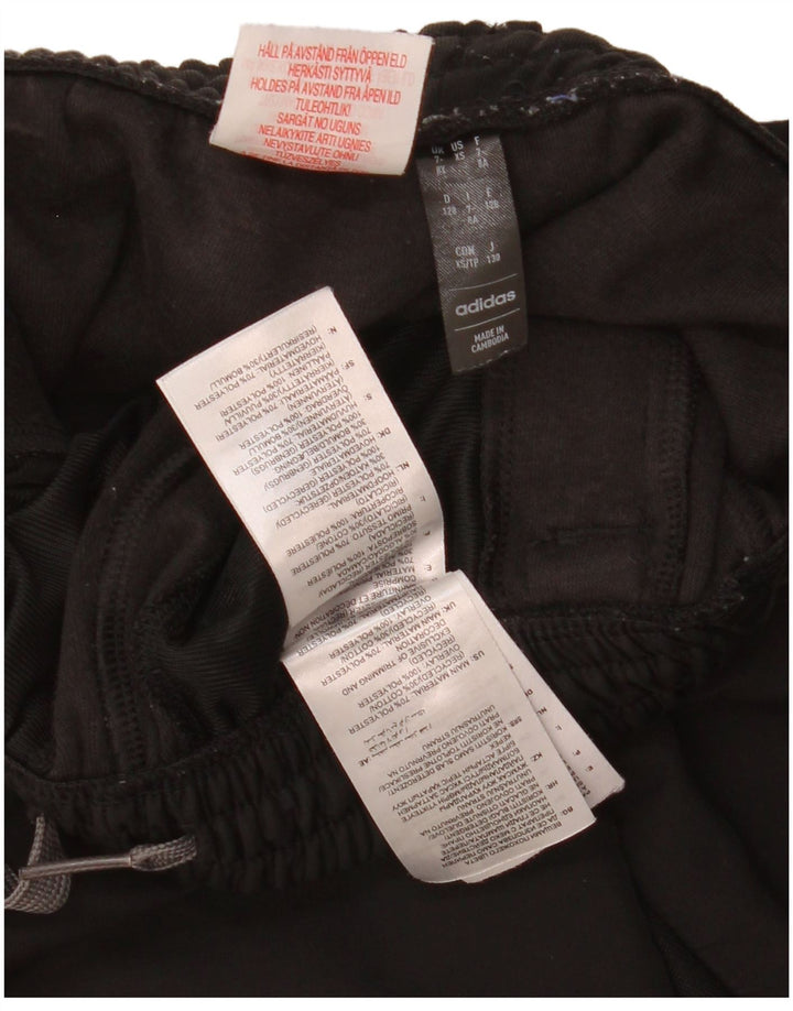 Pantaloni de trening Adidas baieti 7-8 ani poliester negru