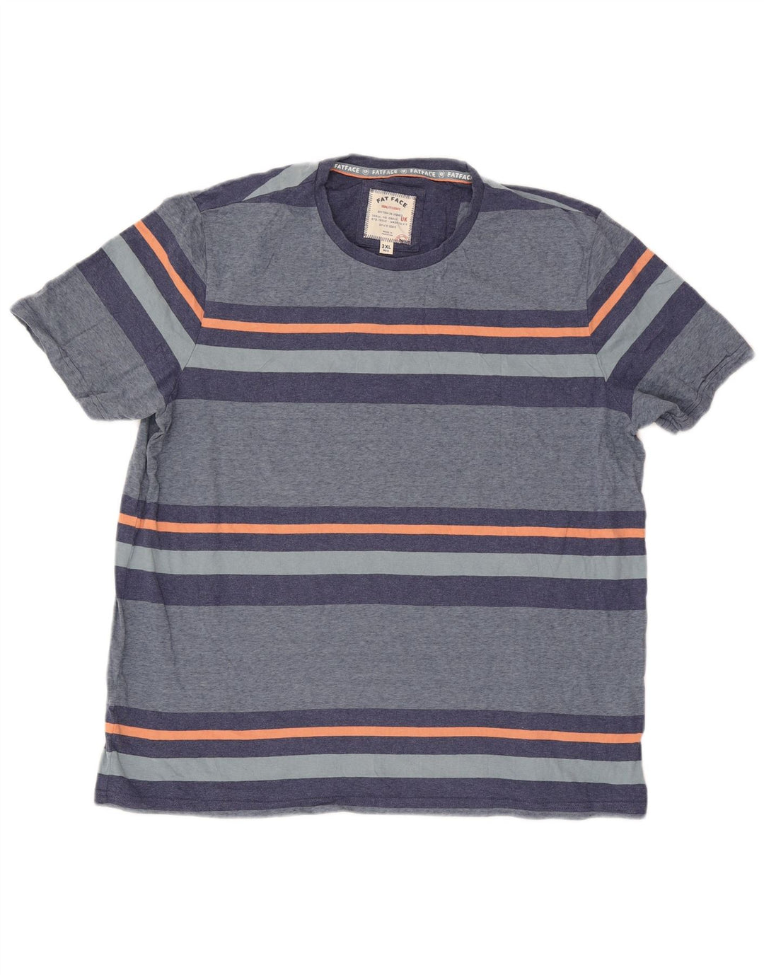 Fat Face Bărbați Tricou Top 2XL Blue Dungate