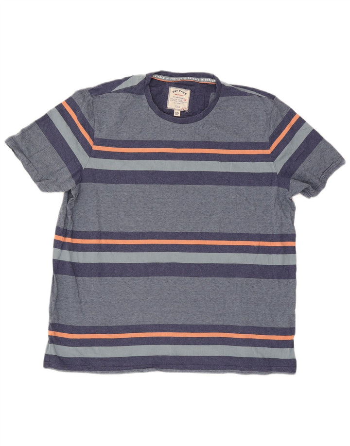 Fat Face Bărbați Tricou Top 2XL Blue Dungate