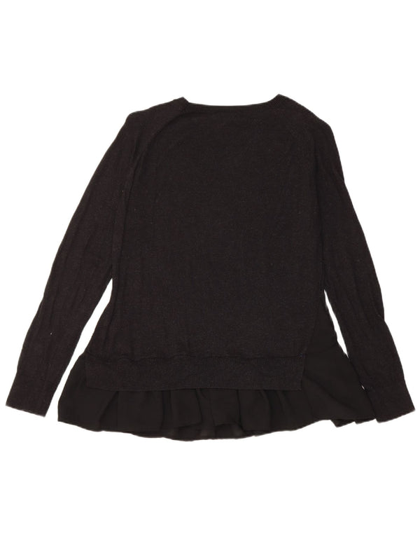 Pulover Topshop pentru femei cu gâtul barca UK 6 XS Poliester negru
