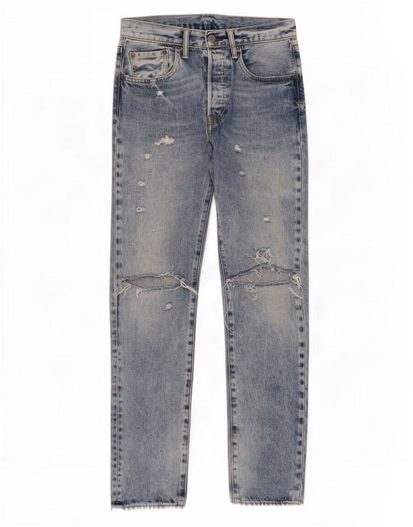 Blugi conici 501 distressed pentru bărbați Levi's L28 L32 Bumbac albastru
