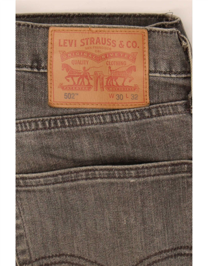 Blugi conici pentru bărbați Levi's 502 W30 L32 bumbac gri