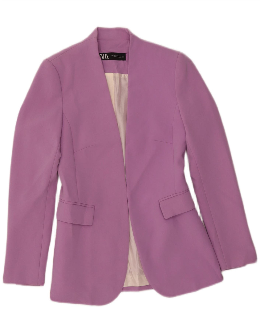 Jachetă Blazer deschisă pentru femei Zara UK 6 XS Poliester violet