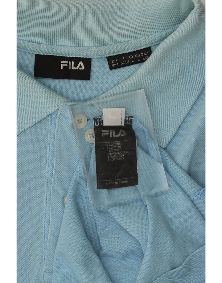 Tricou polo cu mânecă lungă Fila pentru bărbați, mare, albastru, bumbac