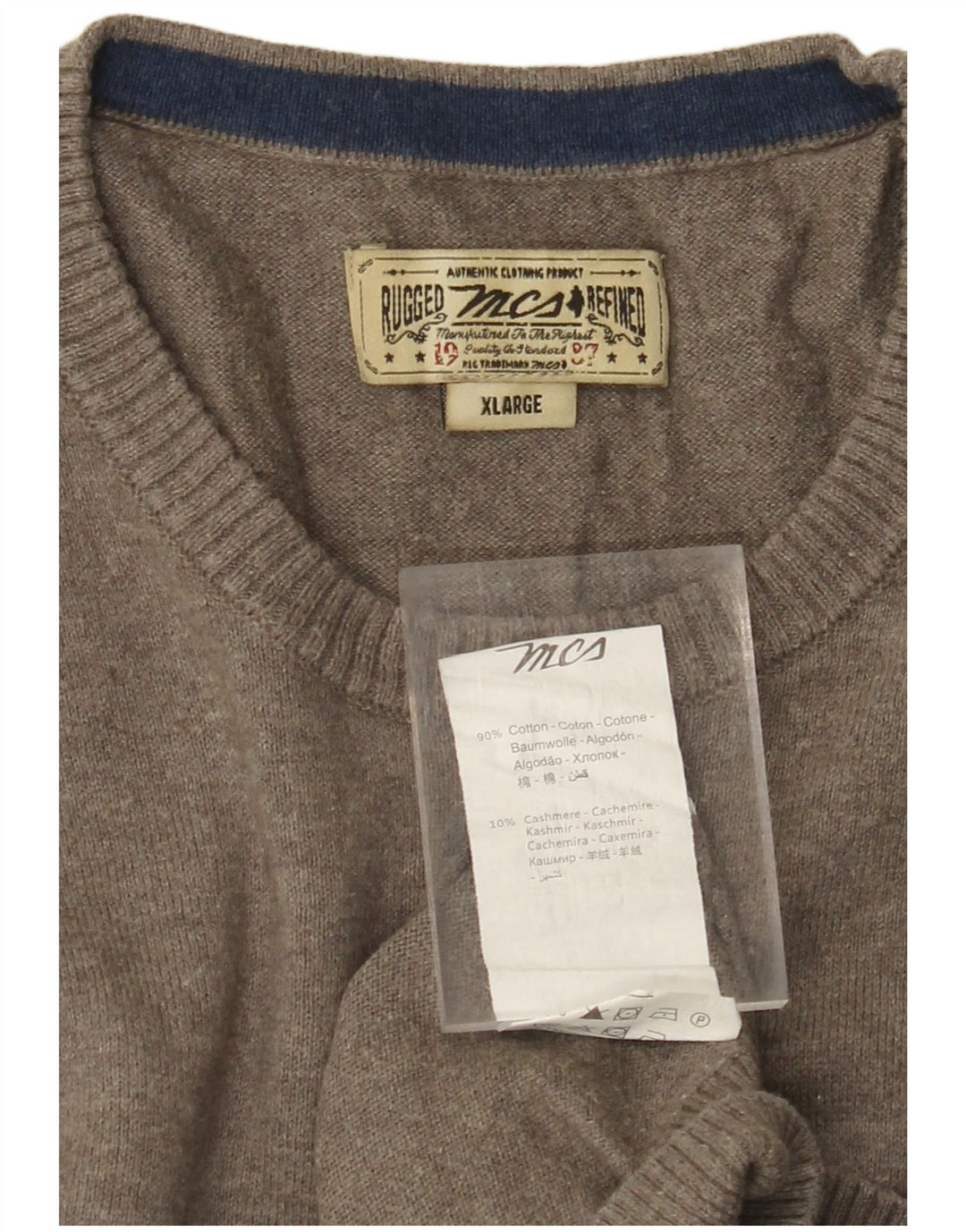 MARLBORO CLASSICS Pulover pentru bărbați cu gât crew pulover XL bumbac gri