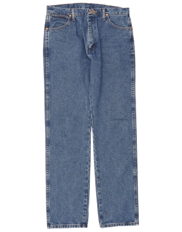 Blugi drepti pentru bărbați Wrangler W32 L34 Bumbac albastru