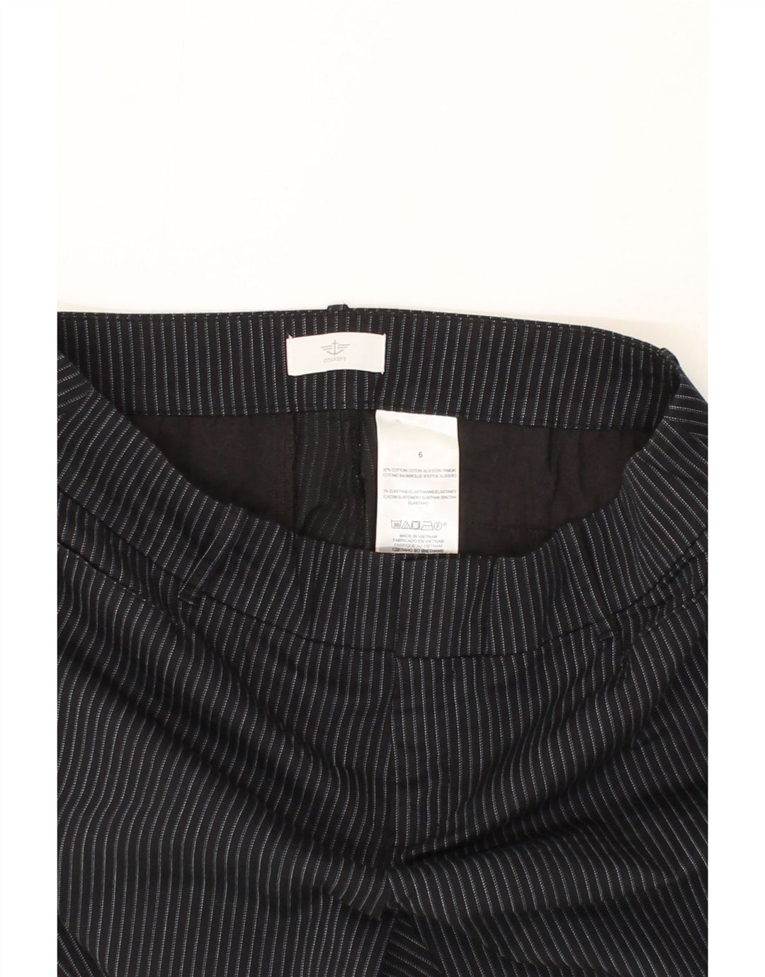 DOCKERS Womens Straight Casual Trousers US 6 Medium W30 L29 Black Vintage Dockers and Second-Hand Dockers from Messina Hembry 