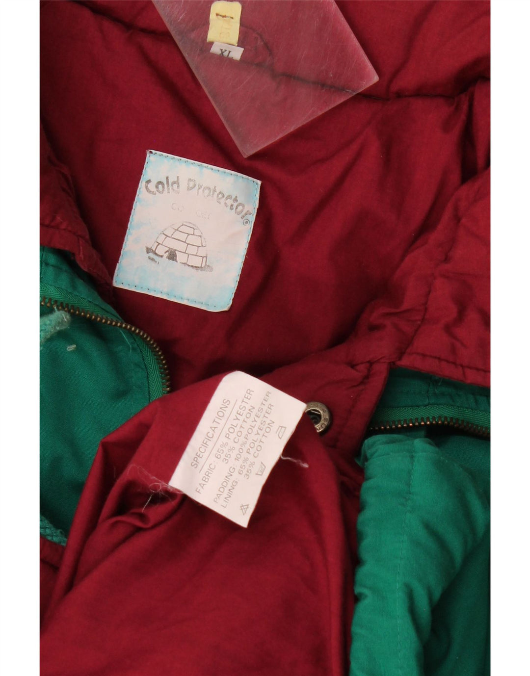 Jachetă căptușită vintage pentru bărbați UK 42 XL Poliester verde