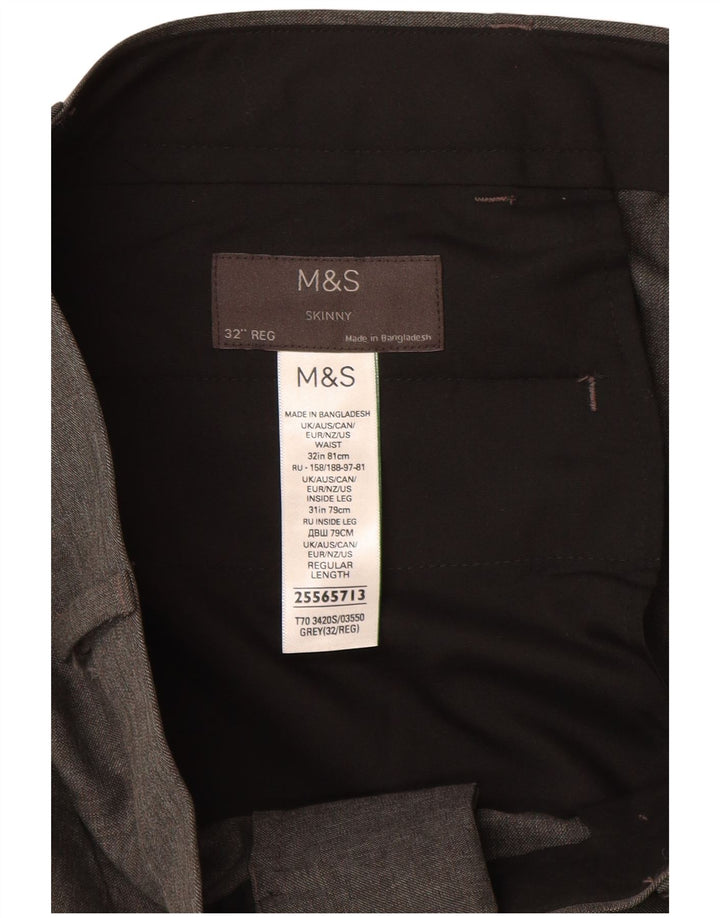 Marks & Spencer Pantaloni skinny casual pentru bărbați W32 L31 poliester gri