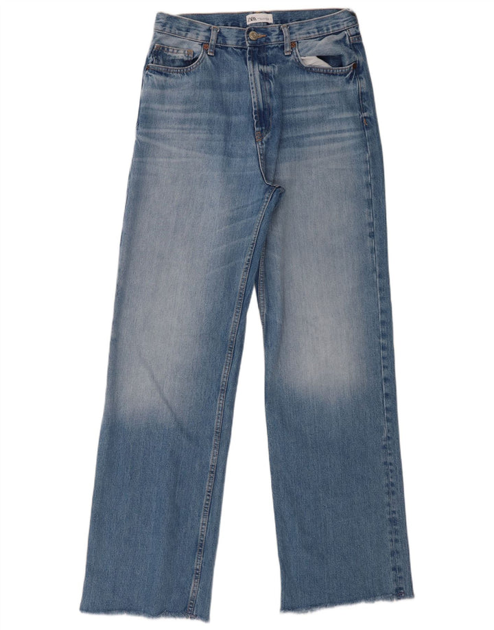 Blugi drepti pentru femei Zara EU 40 Medium W30 L33 Albastru