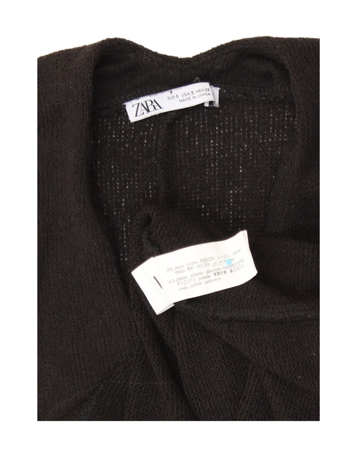 Zara Womens Oversized Vest Tank Top UK 10 Small Black Viscose