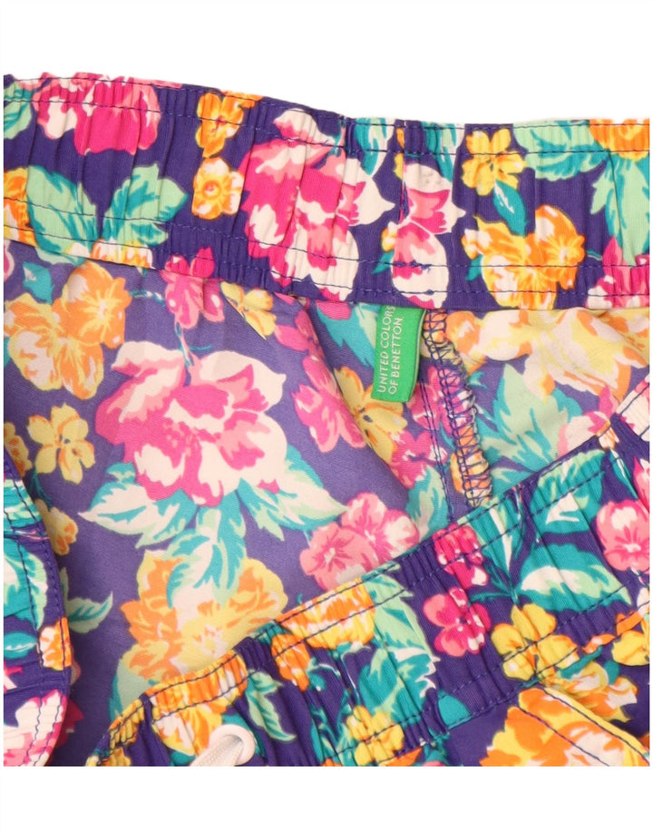 Pantaloni caldi pentru femei BENETTON W26 Small Multicolor Floral