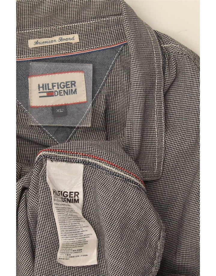 Cămașă pentru bărbați Tommy Hilfiger XL, din bumbac cu picior de gală, albastru