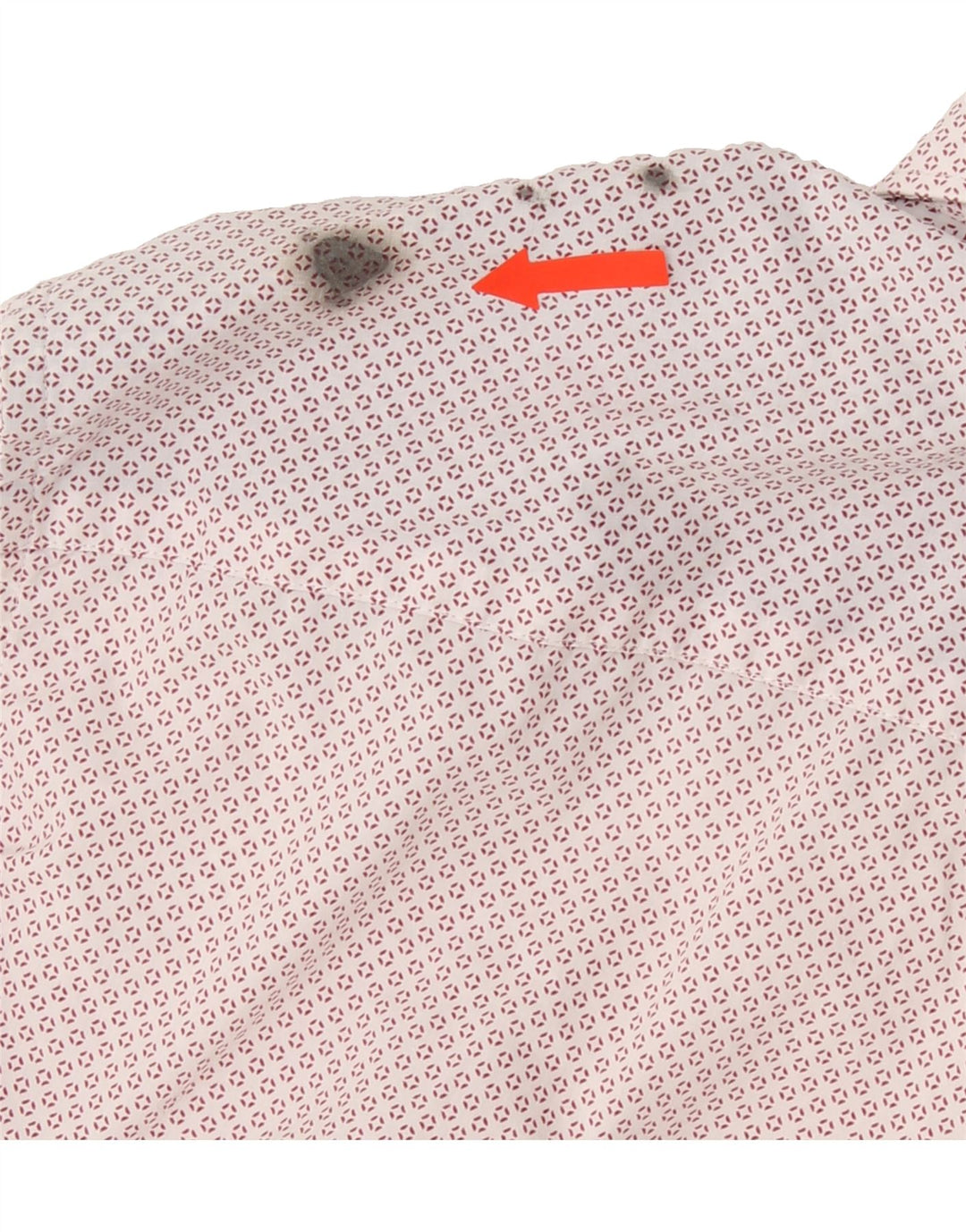 TED BAKER Mens Shirt Size 15 1/2 Medium Pink Geometric Cotton Vintage Ted Baker and Second-Hand Ted Baker from Messina Hembry 