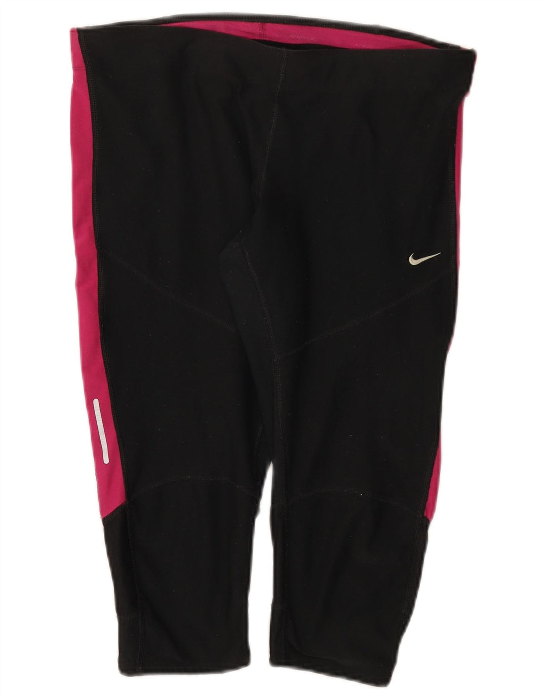 Leggings capri Nike Dri Fit pentru femei UK 14, mare, negru, poliester bloc de culoare
