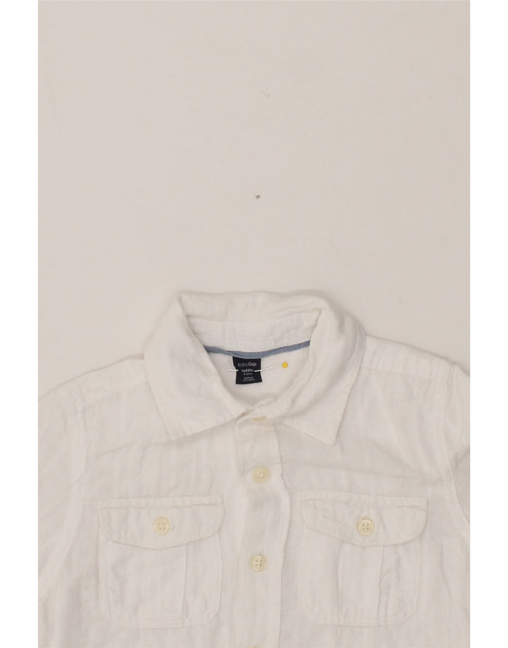 GAP Boys Short Sleeve Shirt 4-5 Years White Cotton Vintage Gap and Second-Hand Gap from Messina Hembry 