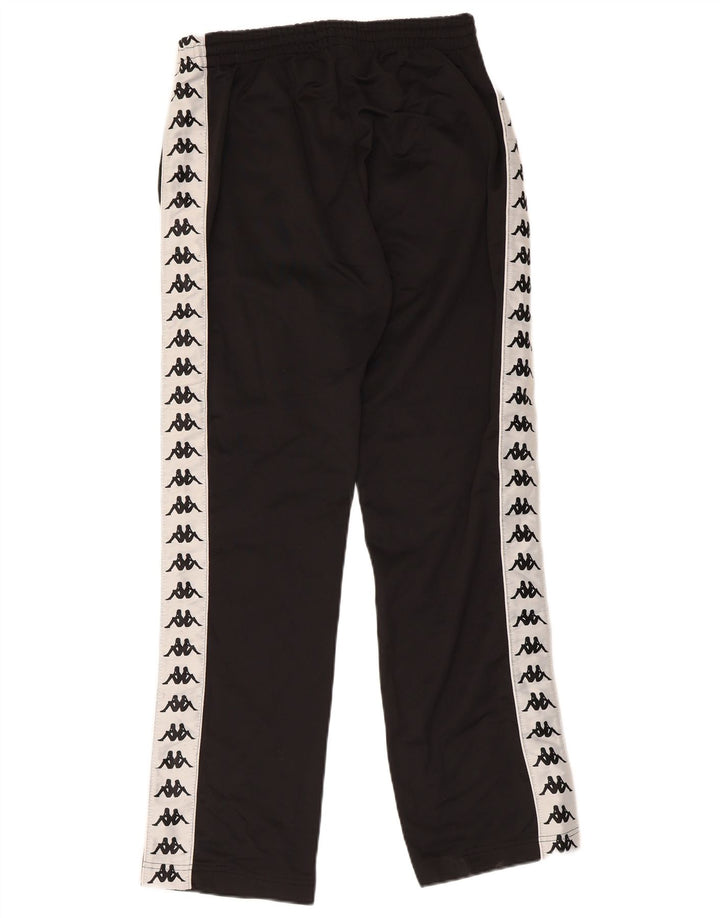 Pantaloni de trening cu grafică pentru bărbați Kappa, poliester negru mediu