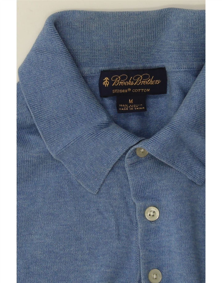 Tricou polo Brooks Brothers pentru bărbați, bumbac albastru mediu