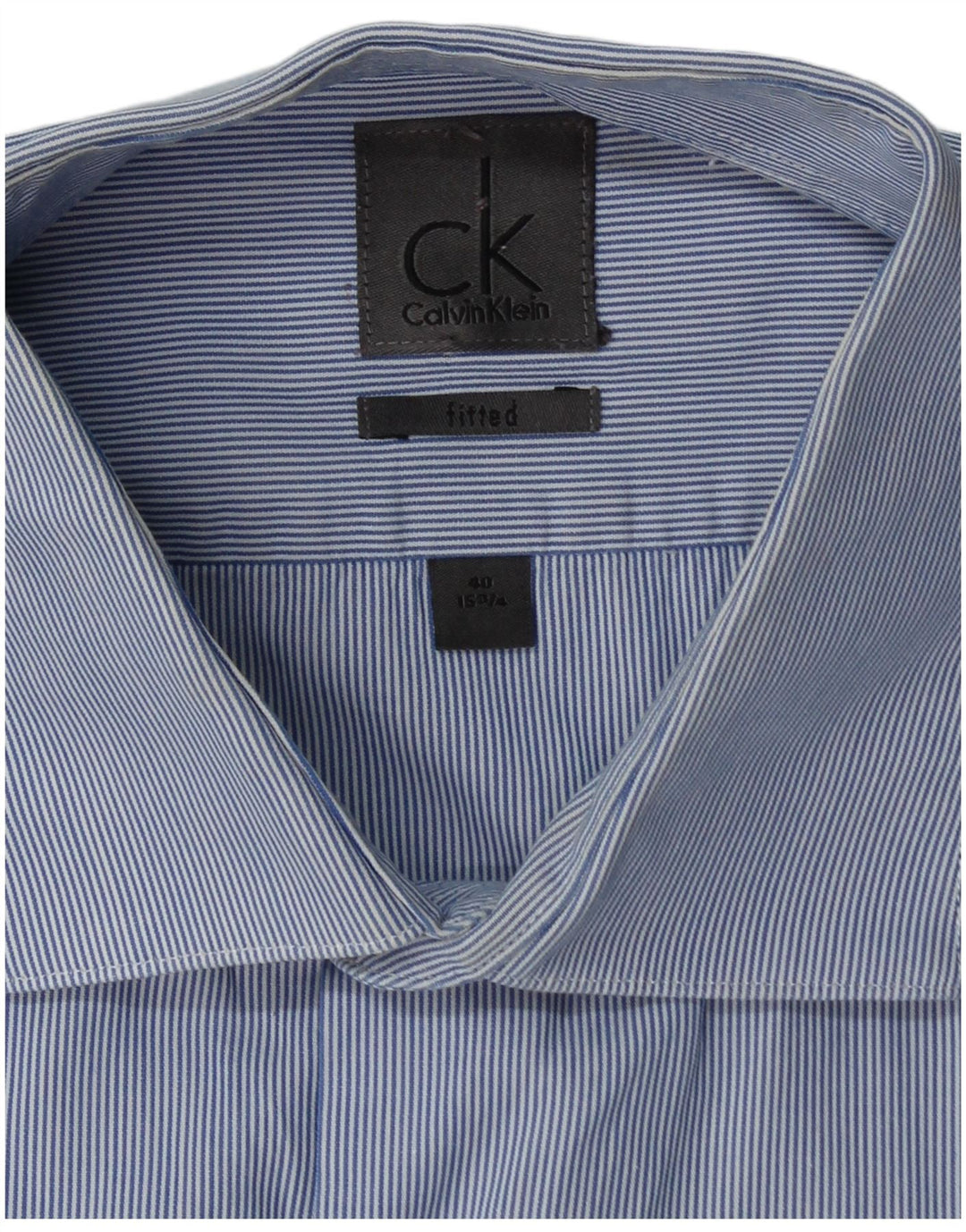 Cămașă pentru bărbați Calvin Klein Mărimea 40 15 3/4 Medium Blue Pinstripe