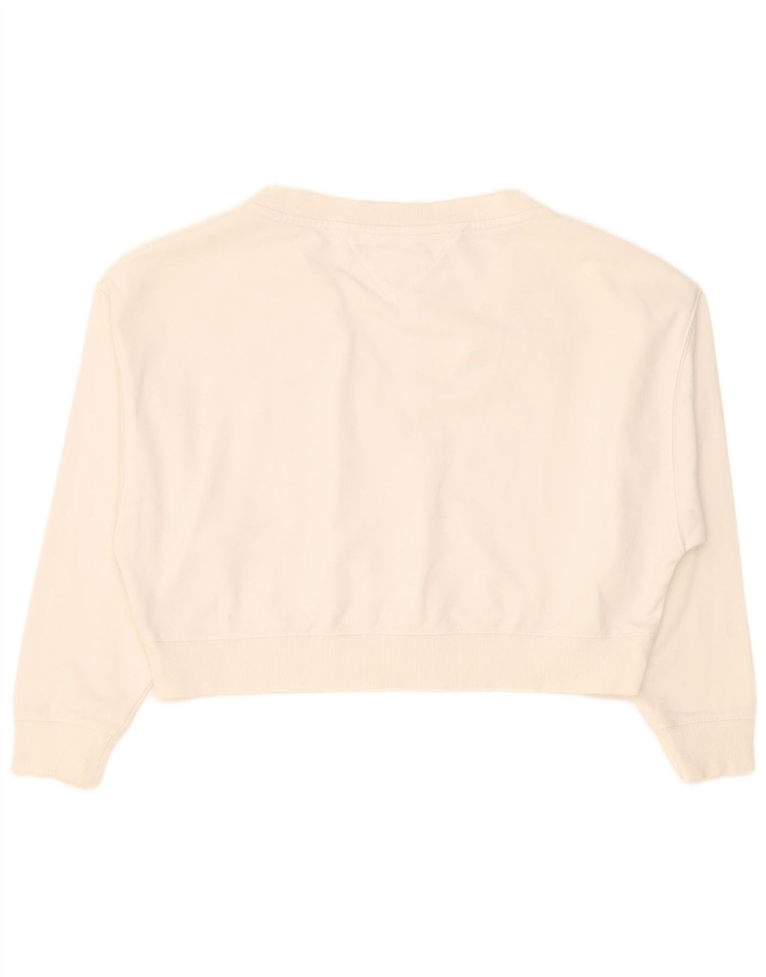 Pulover oversize crop Tommy Hilfiger pentru femei UK 10 Small White