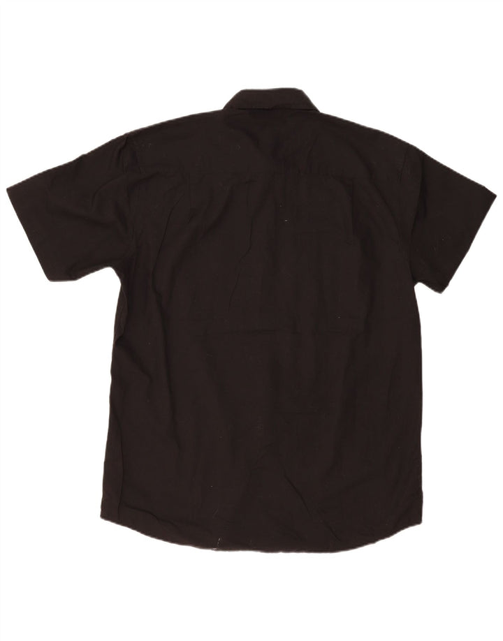 Cămașă cu mânecă scurtă pentru bărbați Pierre Cardin, cu o formă regulată, mare, negru, poliester