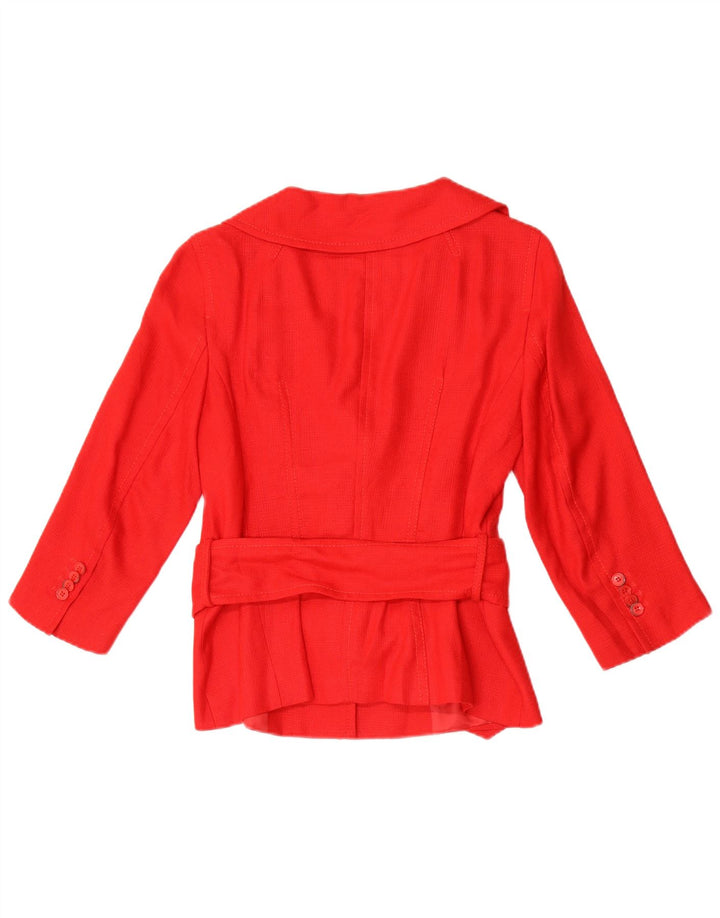 Jachetă pentru femei Zara cu mâneci 3/4 EU 38 Rayon roșu mic