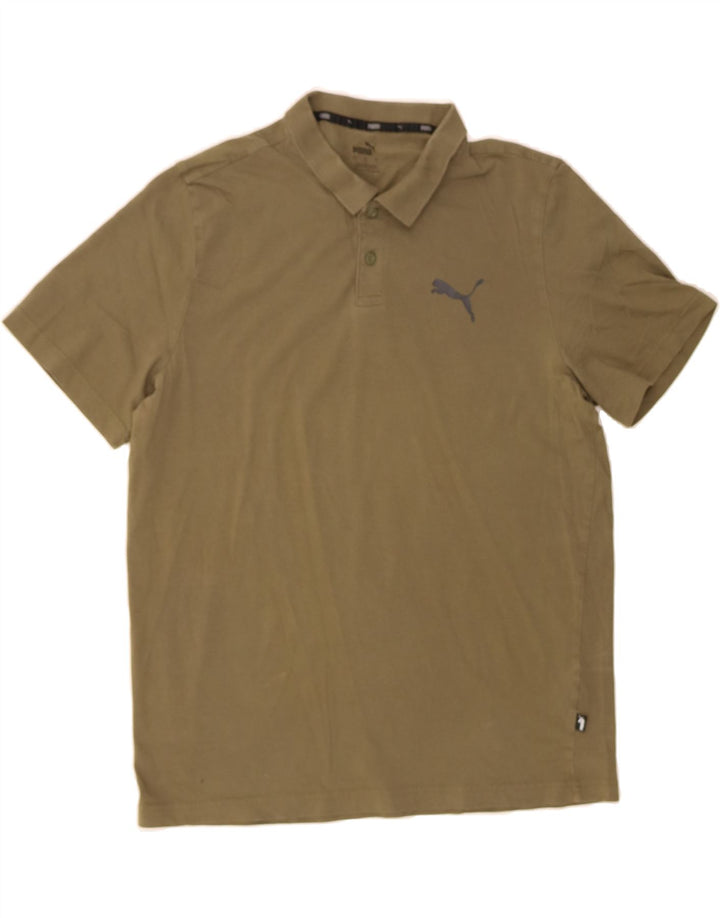 PUMA Mens Polo Shirt Large Khaki Vintage Puma and Second-Hand Puma from Messina Hembry 