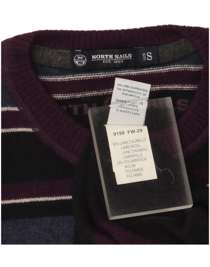 Pulover North Sails pentru bărbați, cu gât crew, lână cu dungi mici, multicolore