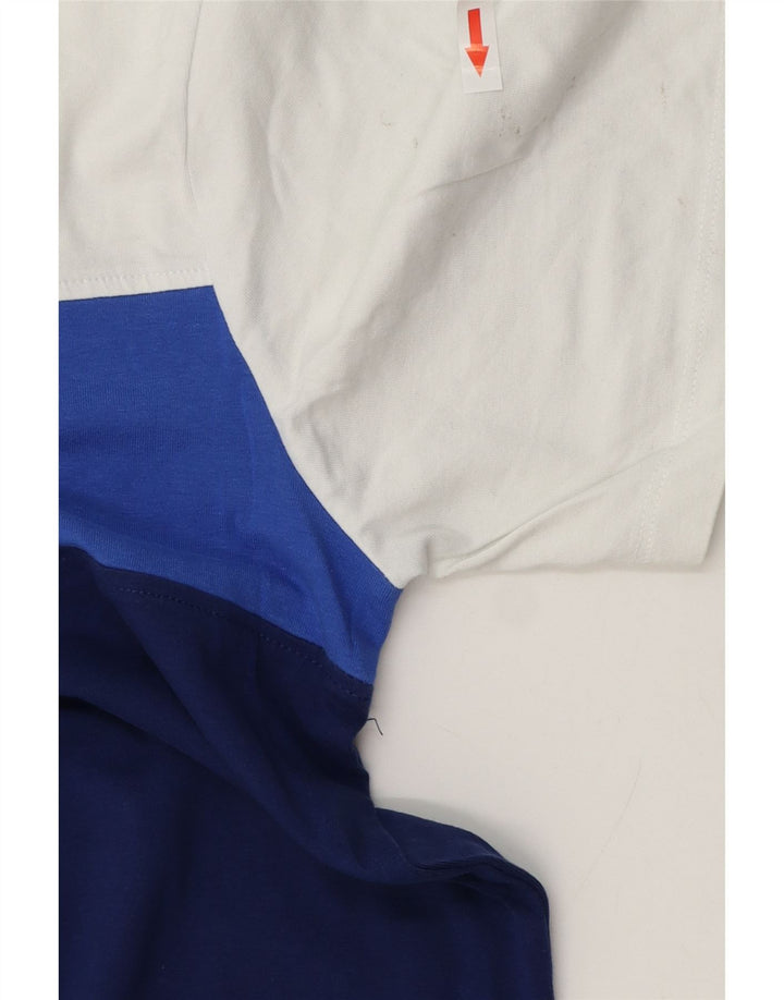 Tricou pentru bărbați Gas Top mare, albastru, color block, bumbac